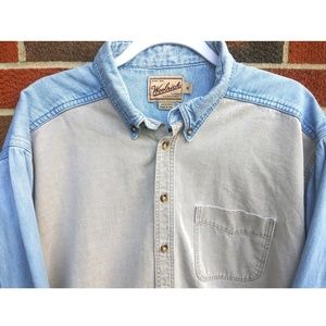 Woolrich Shirts - Woolrich men's XL denim and beige button down Woolrich Shirts - Woolrich men's XL denim and beige button down